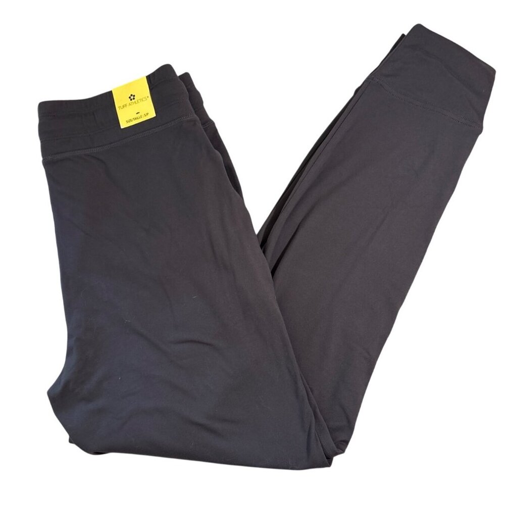 Tuff Athletics Jogger Pants Womens Grey Stretch Small Ribbed Cuffs Pockets